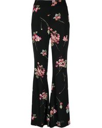 Twin Set - Floral-print Wide Trousers - Lyst