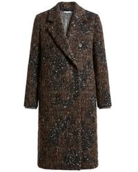 Peserico - Double-Breasted Sequin-Embellished Coat - Lyst