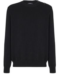 Balmain - Buttoned Cashmere Sweater - Lyst
