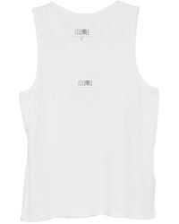 MM6 by Maison Margiela - Logo Tank Tops - Lyst