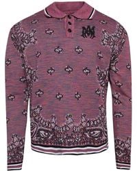 Amiri - Space Dye Bandana Polo Shirt - Lyst