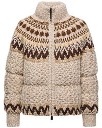 Moncler - "girose" Donsjack Van Scheerwol - Lyst