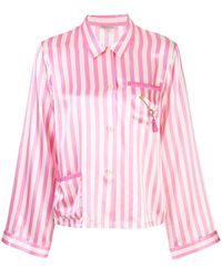Morgan Lane Ruthie Striped Pyjama Top - Pink