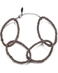 Brunello Cucinelli - Hematite Chain-Link Choker - Lyst
