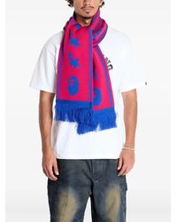 A Bathing Ape - Sciarpa Con Logo Jacquard - Lyst