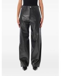 Rohe - Leather Wide-Leg Trousers - Lyst