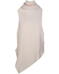 LAMRONS - Asymmetric-Hem Tie-Back Top - Lyst