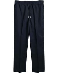 GANT - Drawstring Cotton-Linen Trousers - Lyst