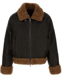 Stand Studio - Jacke Aus Faux Fur Mit Shearling-Besatz - Lyst
