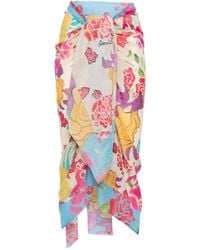 Donde Esteban - Floral-Print Pareo Skirt - Lyst