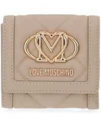 Love Moschino - Logo-Plaque Quilted Wallet - Lyst