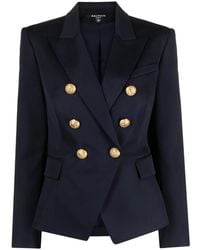 Balmain - ウールツイル ダブルジャケット - Lyst