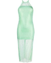 Patrizia Pepe - Semi-Sheer Construction Halterneck Dress - Lyst