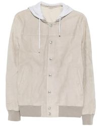 Eleventy - Hooded Suede Jacket - Lyst