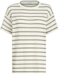Brunello Cucinelli - Striped Wool Sweater - Lyst