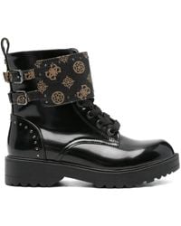 Guess - Studded-Detail Biker Boots - Lyst