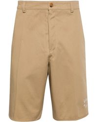 KENZO - Beige Cotton Shorts - Lyst