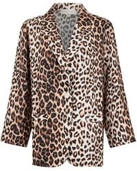 La Prestic Ouiston - Panther-Print Blazer - Lyst