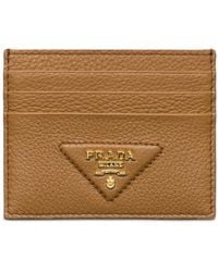 Prada - Textured Leather Cardholder - Lyst