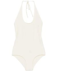 TOTEME - Halterneck Tie-Fastening Swimsuit - Lyst