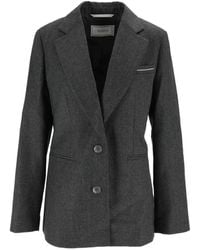 Peserico - Single-Breasted Notched-Lapels Jacket - Lyst