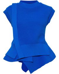 Sacai - Layered Sleeveless Knit Top - Lyst