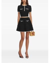 Self-Portrait - Pointelle-Knit Mini Skirt - Lyst