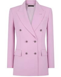 Tom Ford - Blazer con solapas de pico y doble botonadura - Lyst