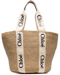 Chloé - Large Woody Logo-Strap Tote Bag - Lyst