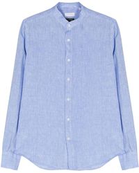 Glanshirt - Band-collar Linen Shirt - Lyst