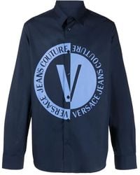 Versace Jeans Couture - Logo-Print Cotton Shirt - Lyst