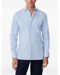 Hackett - Cutaway-Collar Poplin Shirt - Lyst