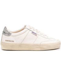 Golden Goose - Soul Star Distressed Glittered Sneakers - Lyst