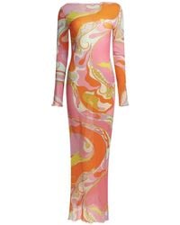 PUCCI - Iride-Print Boat-Neck Dress - Lyst