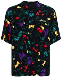 Sacai - Embroidered-logo Floral-print Shirt - Lyst