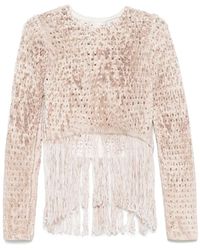 Blumarine - Open-Knit Sweater - Lyst