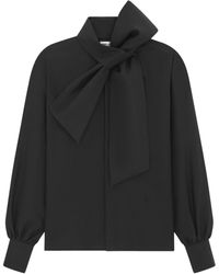 Saint Laurent - Oversized-collar Cotton Shirt - Lyst
