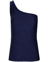 LA ROSE - One-Shoulder Knitted Top - Lyst