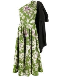 Erdem - Asymmetric Floral-Print Midi Dress - Lyst