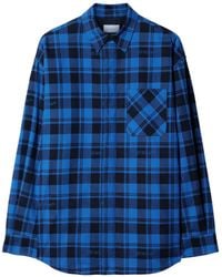 Off-White c/o Virgil Abloh - Checked Flannel Shirt - Lyst