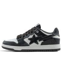 A Bathing Ape - Star Detail Lace-Up Sneakers - Lyst