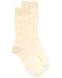Issey Miyake Terry-cloth Effect Ankle Socks - Yellow