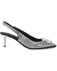 Philipp Plein - Suede Strass Slingback Shoes - Lyst