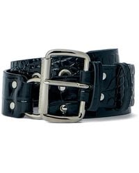 Vivienne Westwood - Embossed Buckle Leather Belt - Lyst
