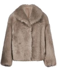 Salvatore Santoro - Shearling Shawl-Collar Coat - Lyst