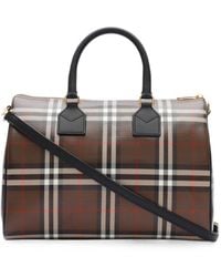 Burberry - Medium Check Bowling Bag - Lyst