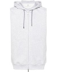 Brunello Cucinelli - Sudadera Con Capucha Y Cremallera - Lyst