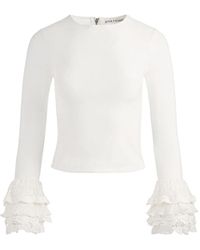 Alice + Olivia - Delaina Top With Ruffle Cuff - Lyst