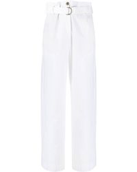Brunello Cucinelli - White Wide Trousers - Lyst