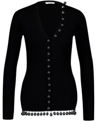 Rabanne - Bead-Embellished Wool Cardigan - Lyst
